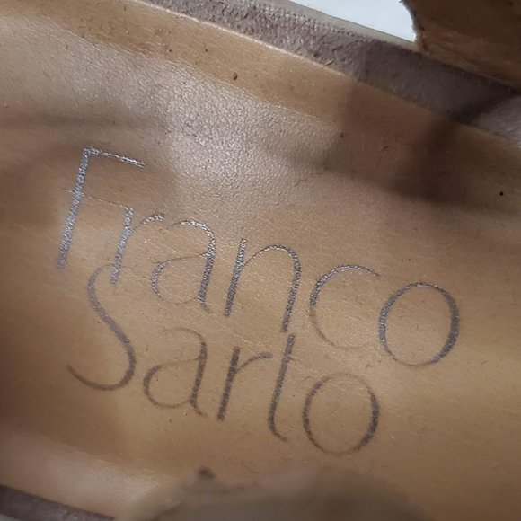 Franco Sarto Womens Harlet 2 Dress Sandals Suede Perforated Taupe, 9 - Picture 6 of 9